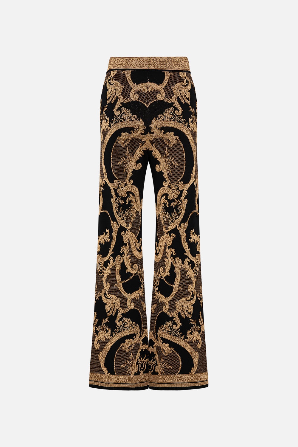 FLARED JACQUARD KNIT PANT - 8