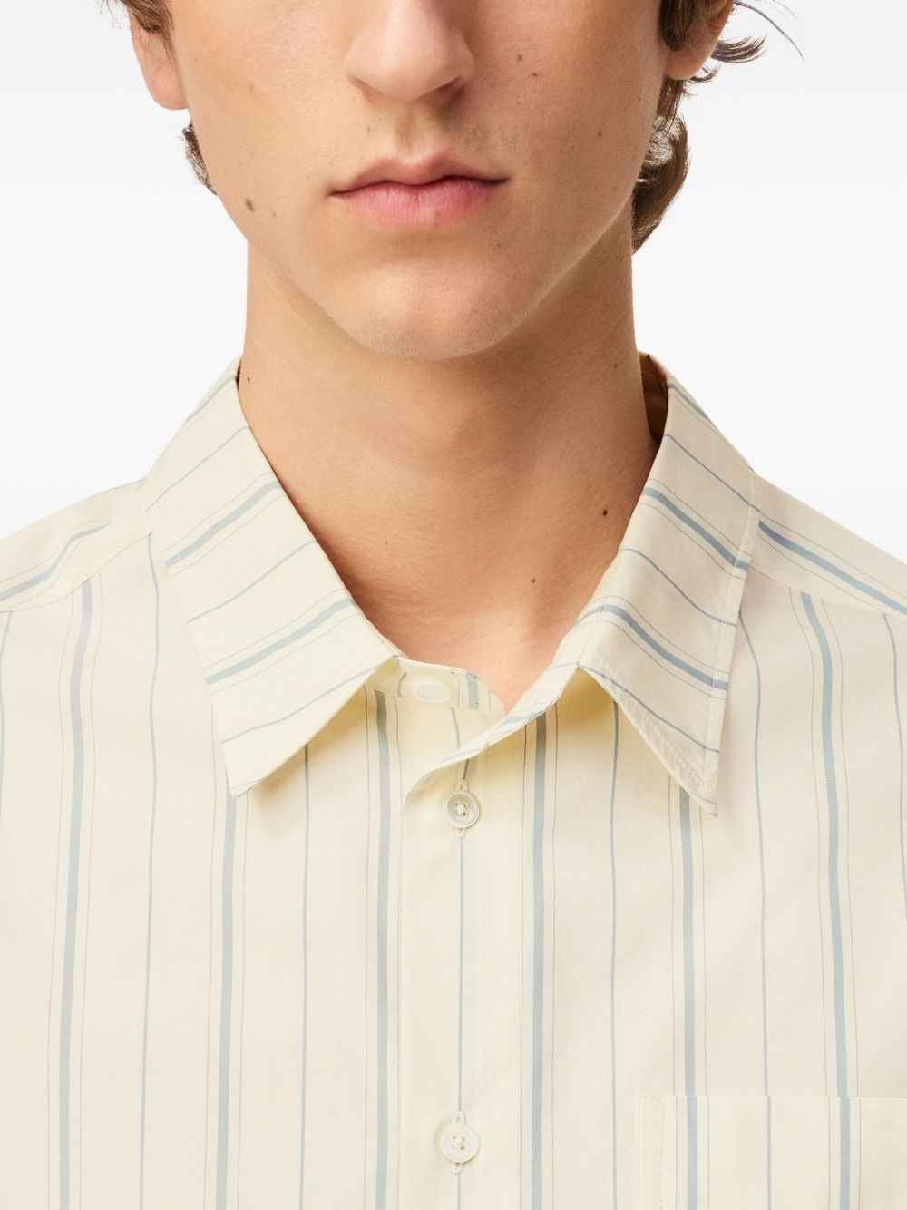 striped button-up shirt - 6