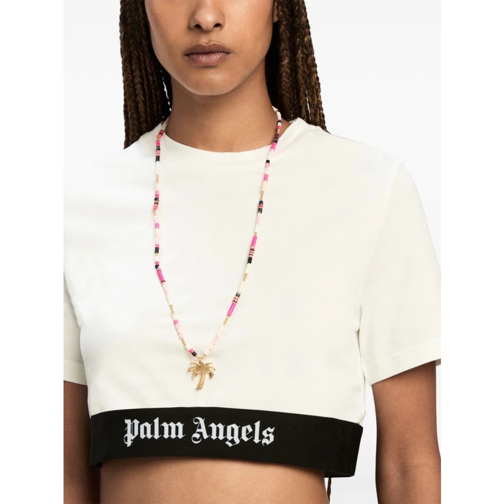 パーム・エンジェルス ロゴ アンダーバンド クロップドトップ Palm Angels LOGO UNDERBAND CREW NECK T-SHIRT | miinto