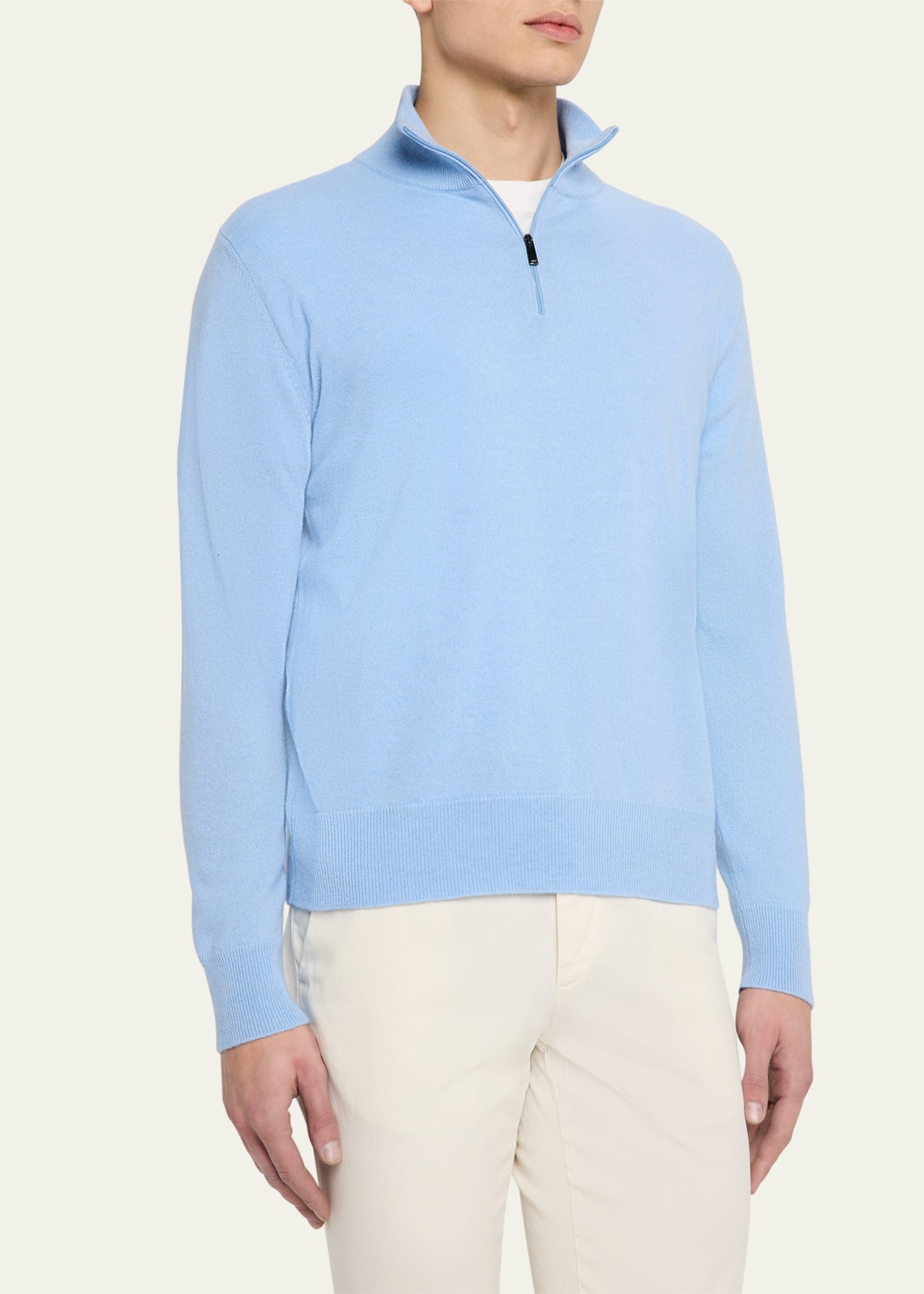 Men's Cashmere Half-Zip Sweater - 4