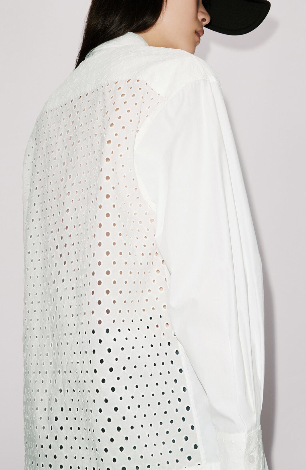 Oversize broderie anglaise shirt - 7