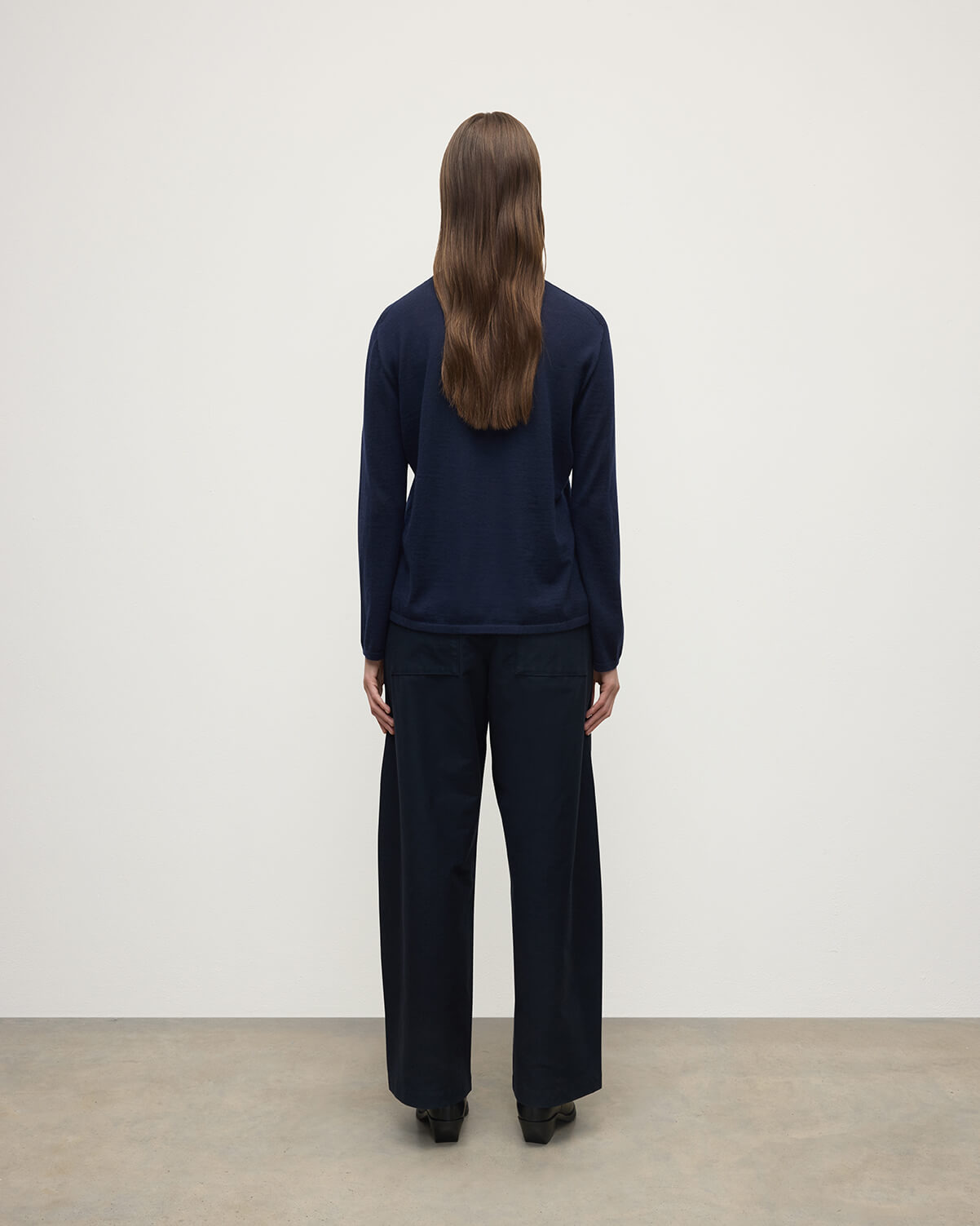 Superfine Cashmere Navy Jumper - 3