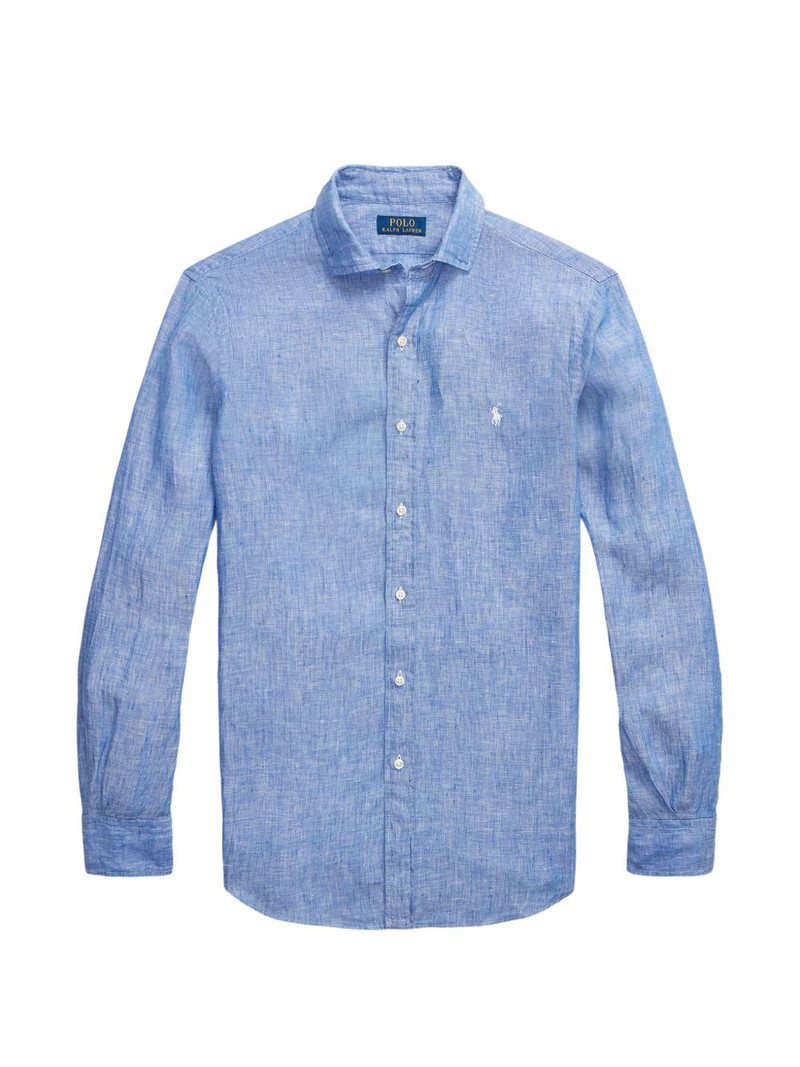 logo-embroidered button-down shirt 1
