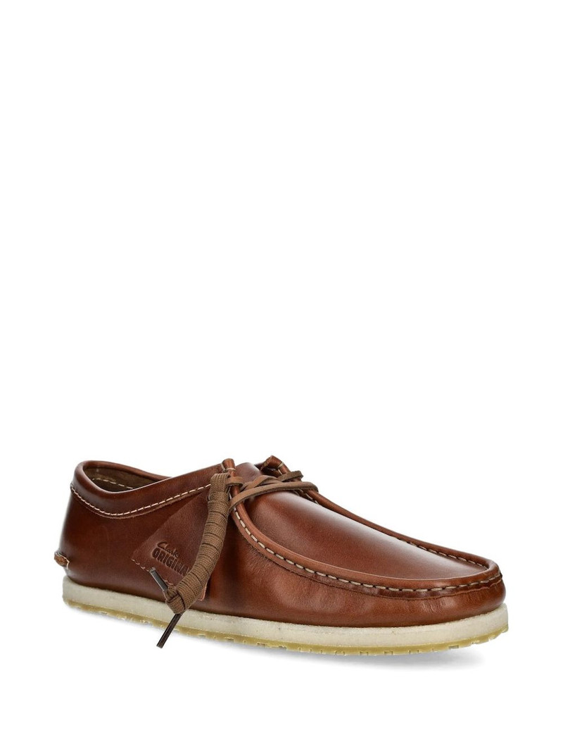 Clarks Originals leather lace-up loafers outlook