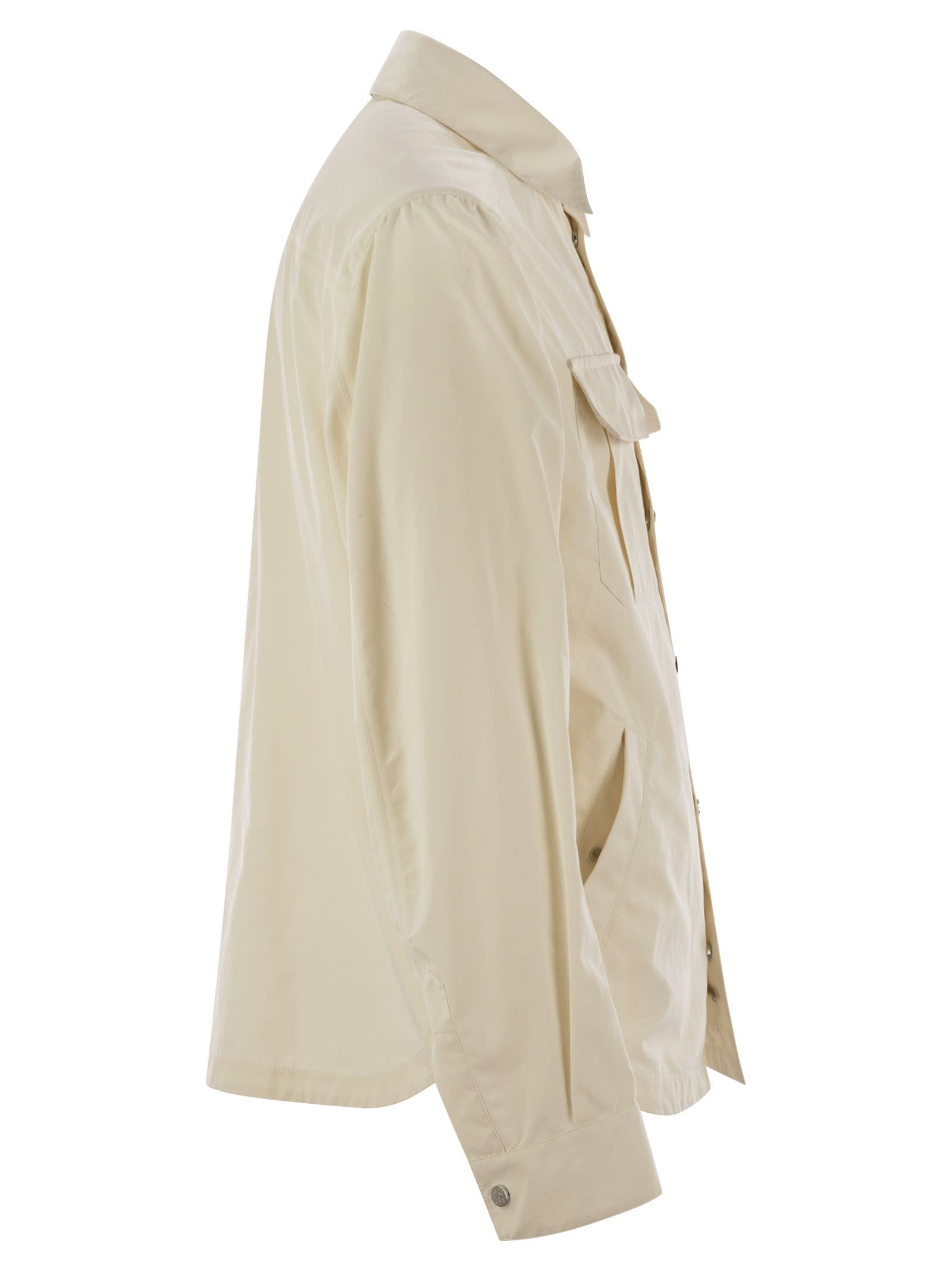 Brunello Cucinelli Men Shirt-Style Outerwear Unlined In Water-Repellent Microfibre With Heat Tapes - 3