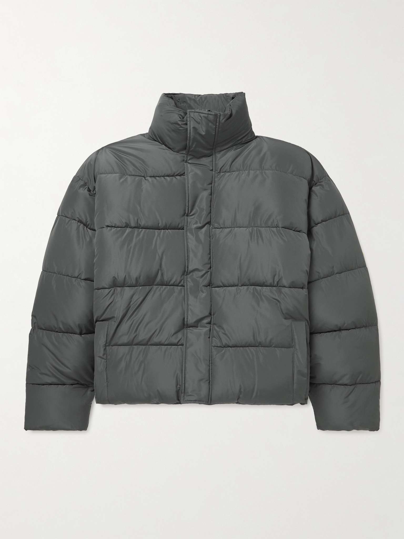 Oversized Quilted Padded Shell Hooded Jacket - 1