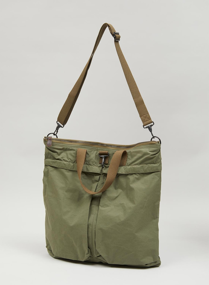 Helmet Bag Mix Cotton Nylon Weather Cloth in Green 1