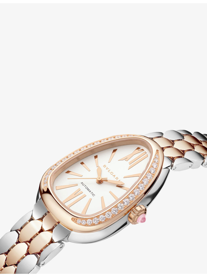 BVLGARI Serpenti Seduttori 18ct Rose Gold, Diamond And Stainless-Steel Automatic Watch 34mm outlook