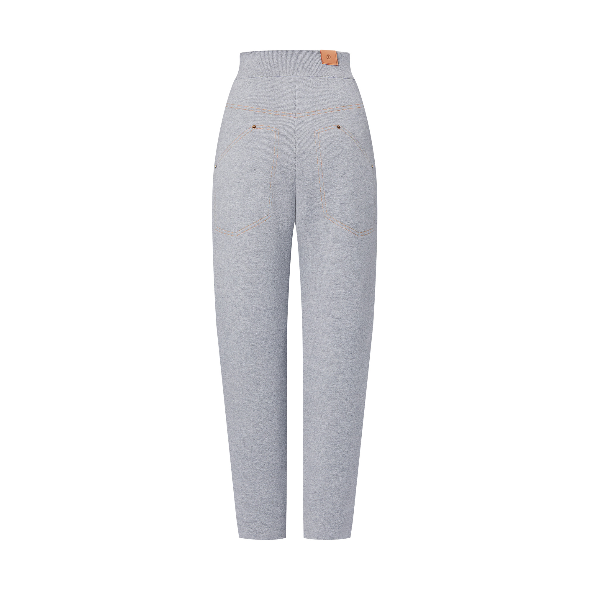 Topstitched Knitted Jogging Pants - 2