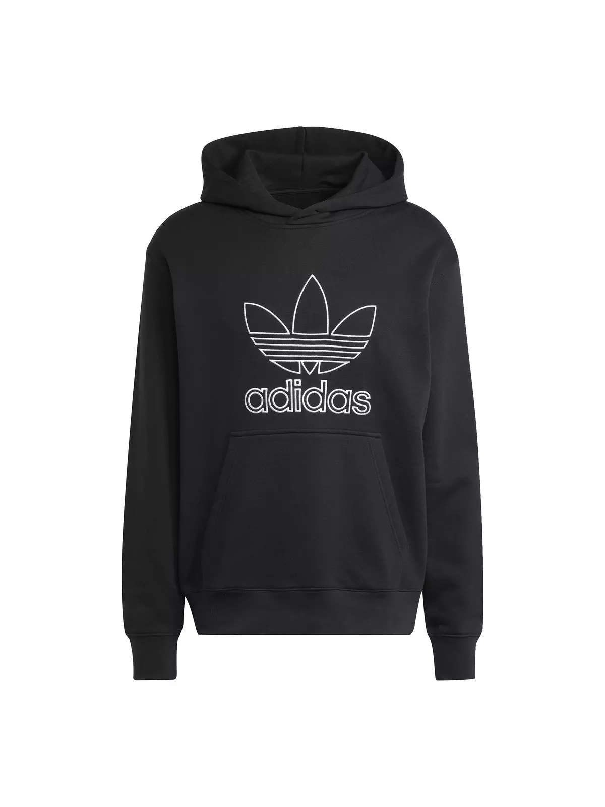 Originals Men's Adicolor Outline Trefoil Hoodie-Black - 6