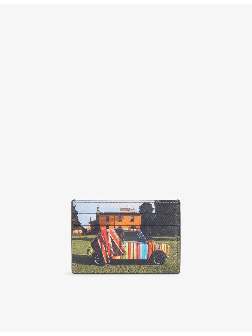 Logo Graphic-Print Leather Card Holder - 1