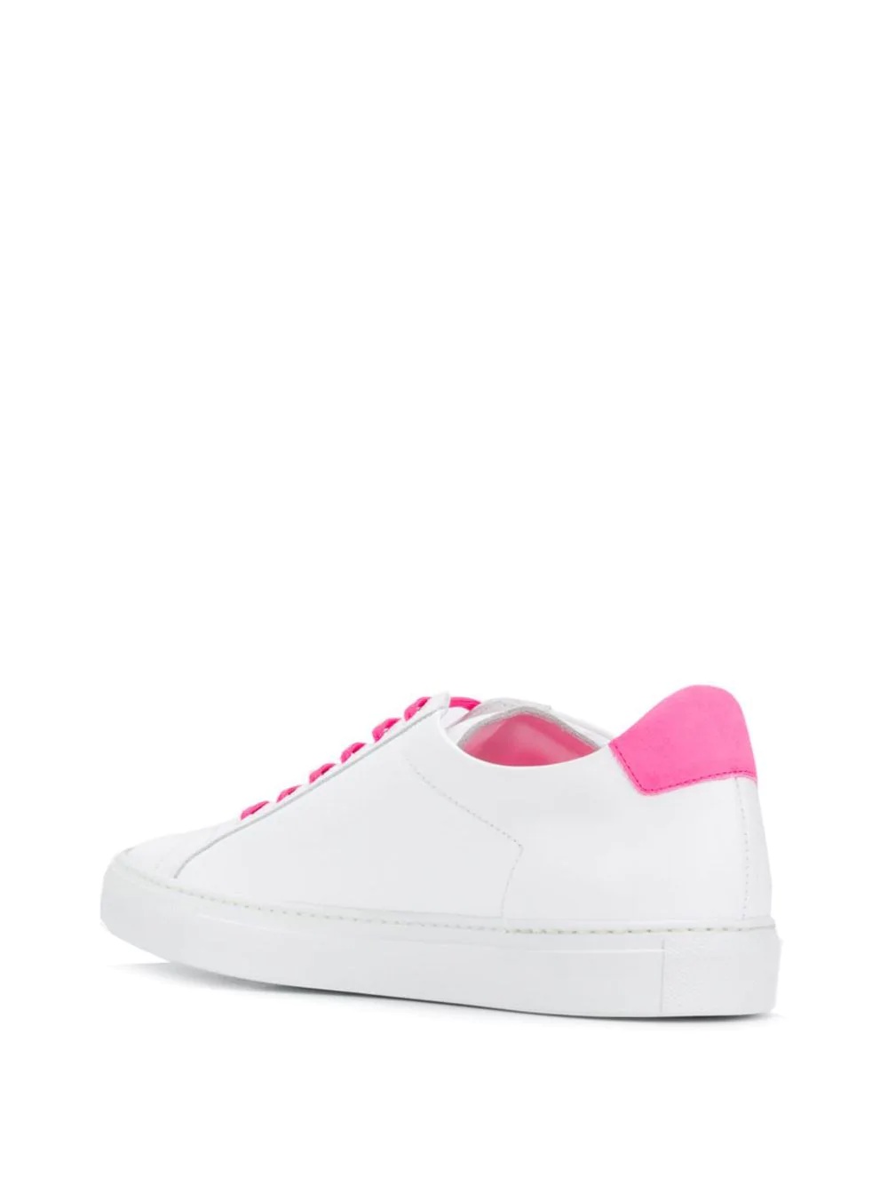 contrast detail lace-up sneakers - 3