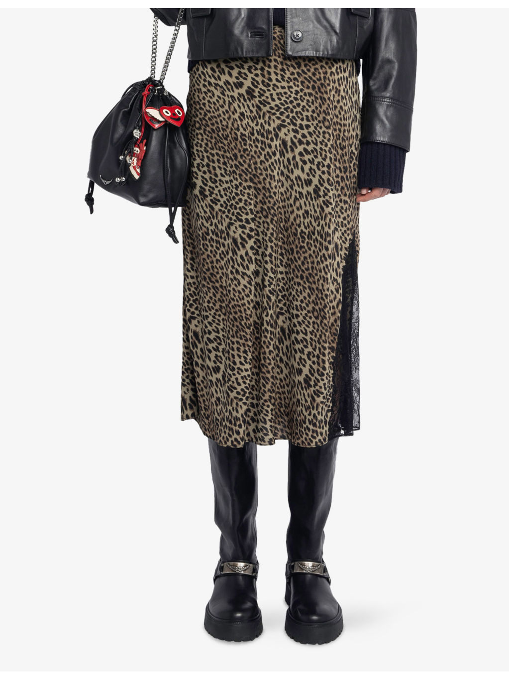 Jayla Leopard-Print Woven Midi Skirt - 3