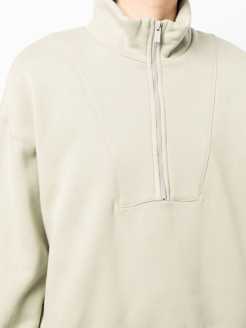 zip-front funnel neck jumper 5