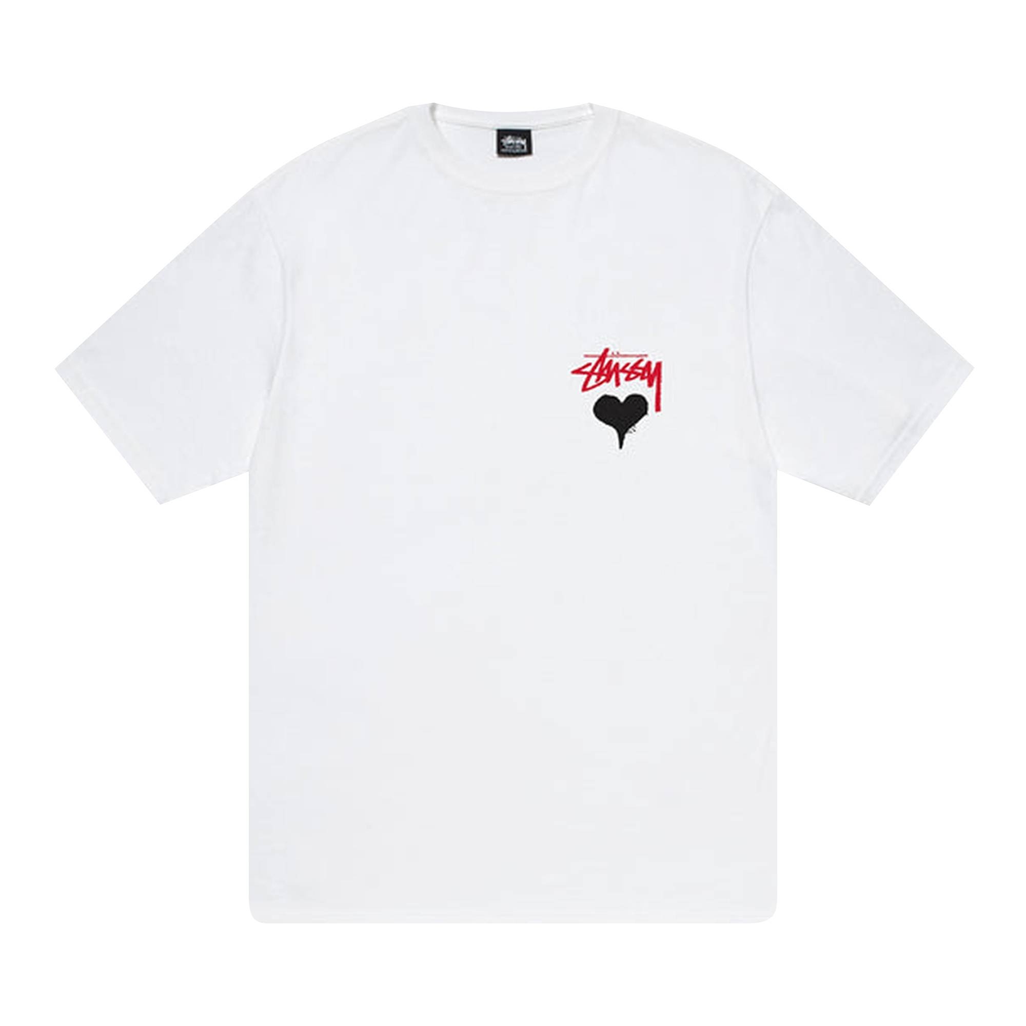 Stussy Stock Heart Tee 'White' - 1