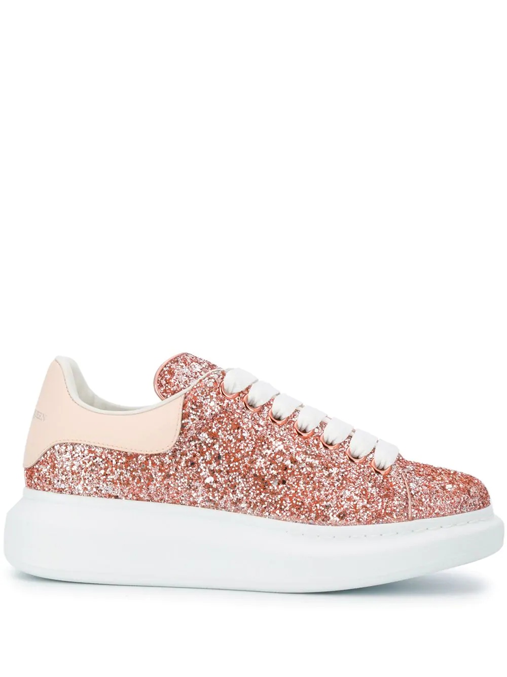 Oversized glitter-embellished sneakers - 1