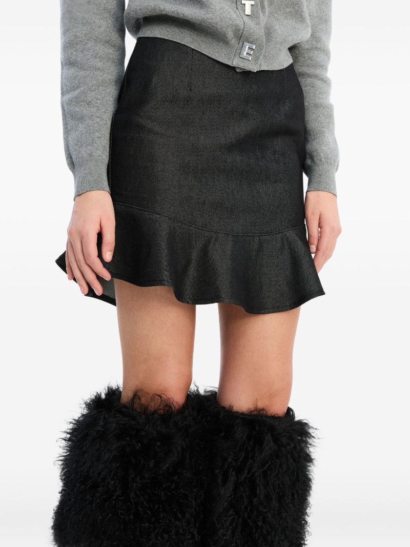 ruffle-denim mini skirt 4