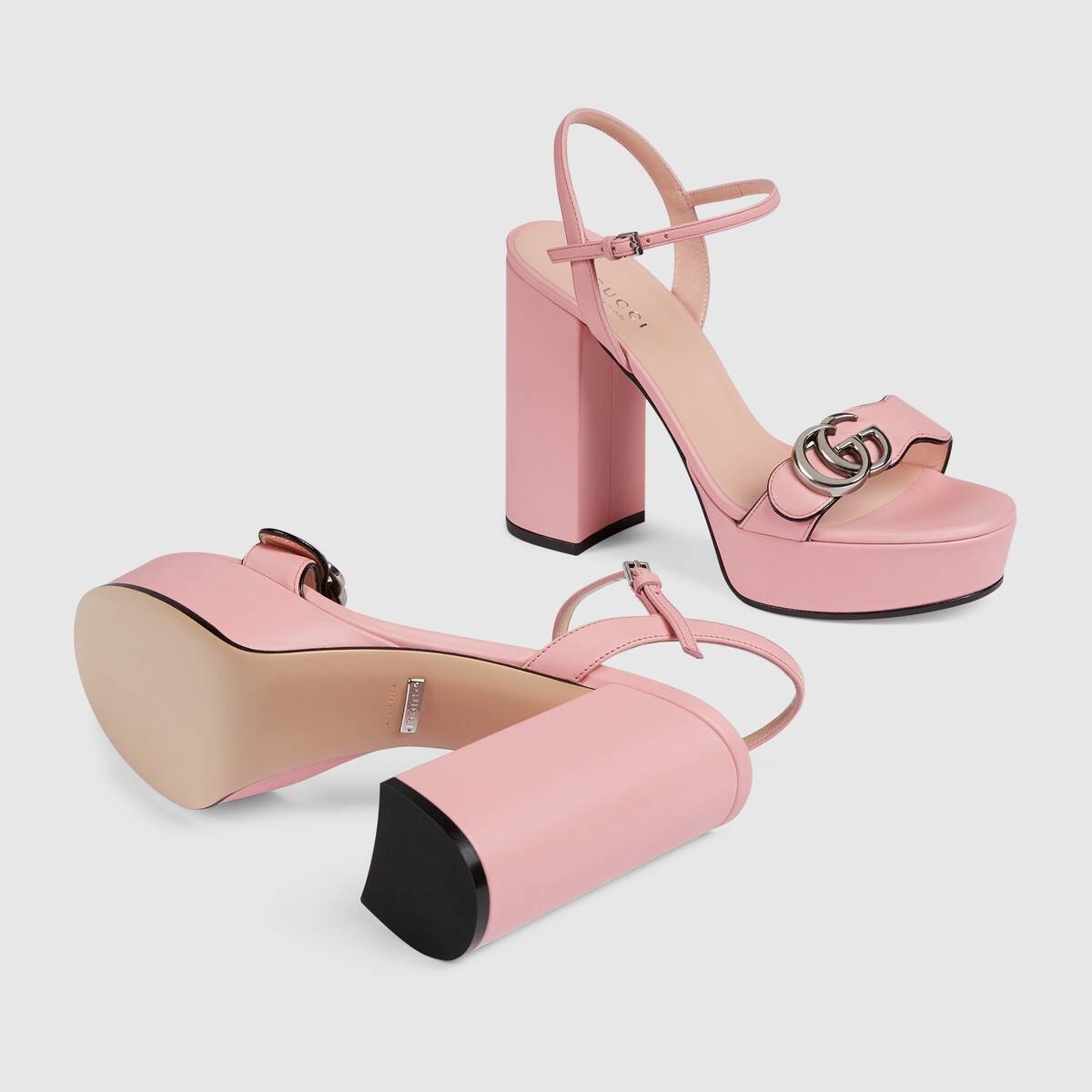 Women's platform sandal with Double G - 5