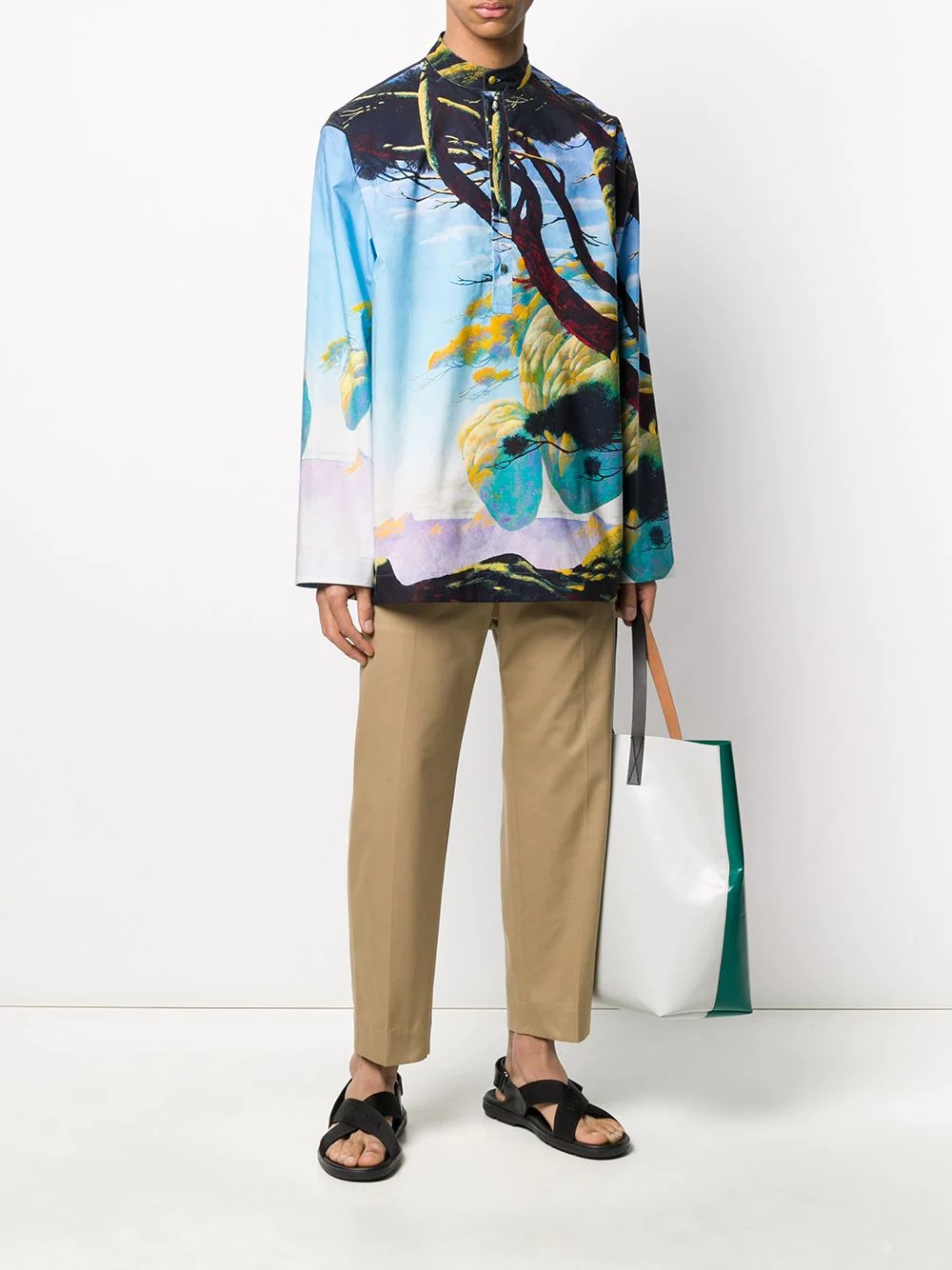 floating island print shirt - 2