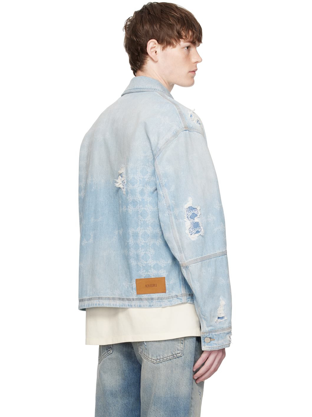 Blue Repair Work Denim Jacket - 3