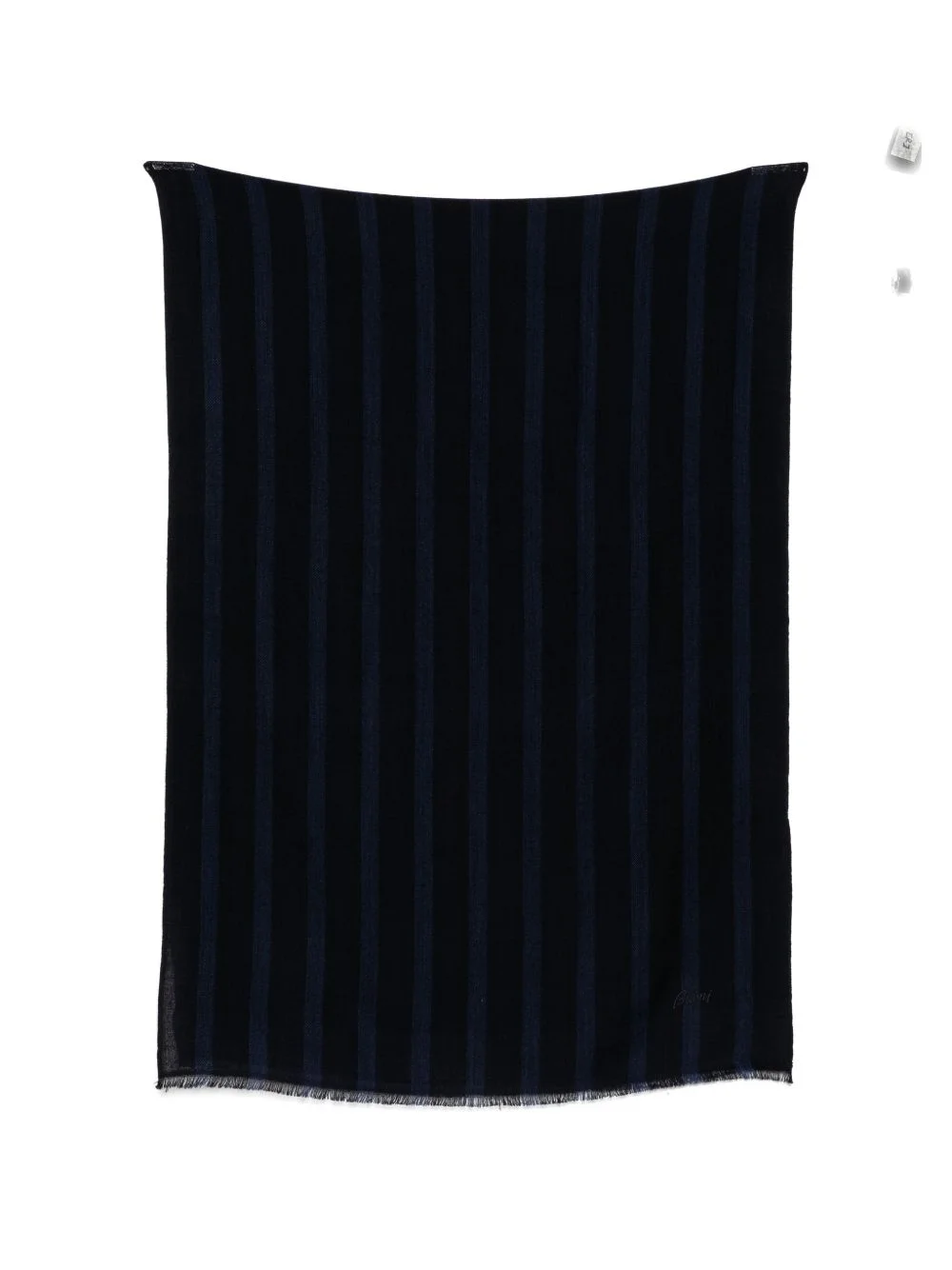 VERTICAL-STRIPE FRAYED SCARF - 1