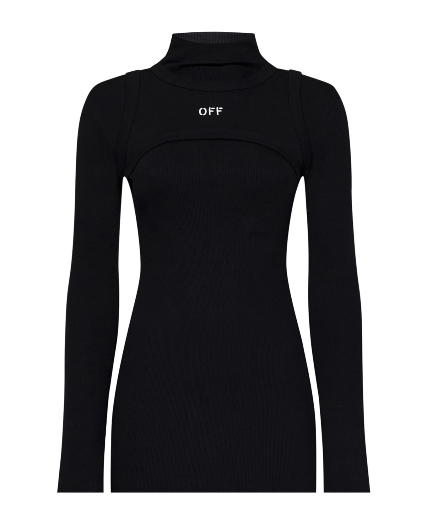 High-neck Stretch Dress - 3