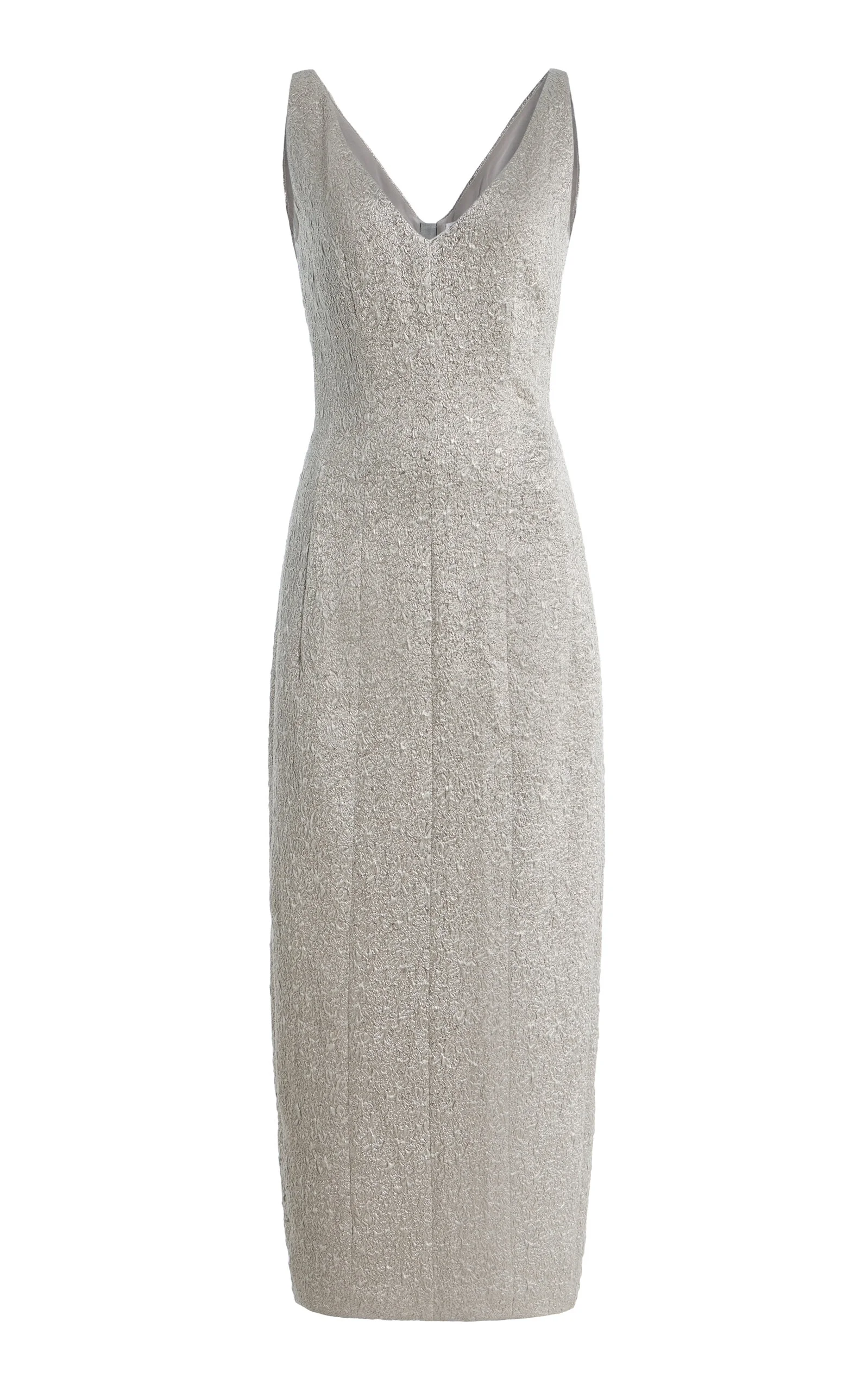 Willa Floral Matelasse Dress metallic - 1