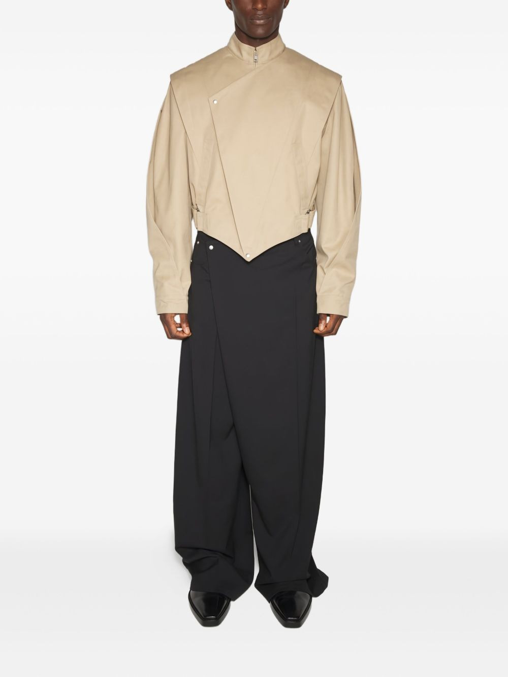 asymmetric-panelled jacket - 2