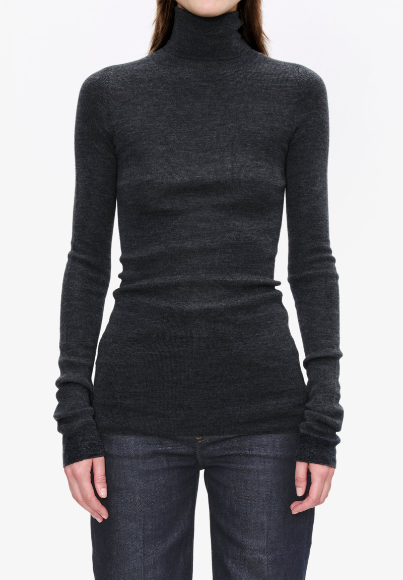 NARROW-RIB TURTLENECK SWEATER 4