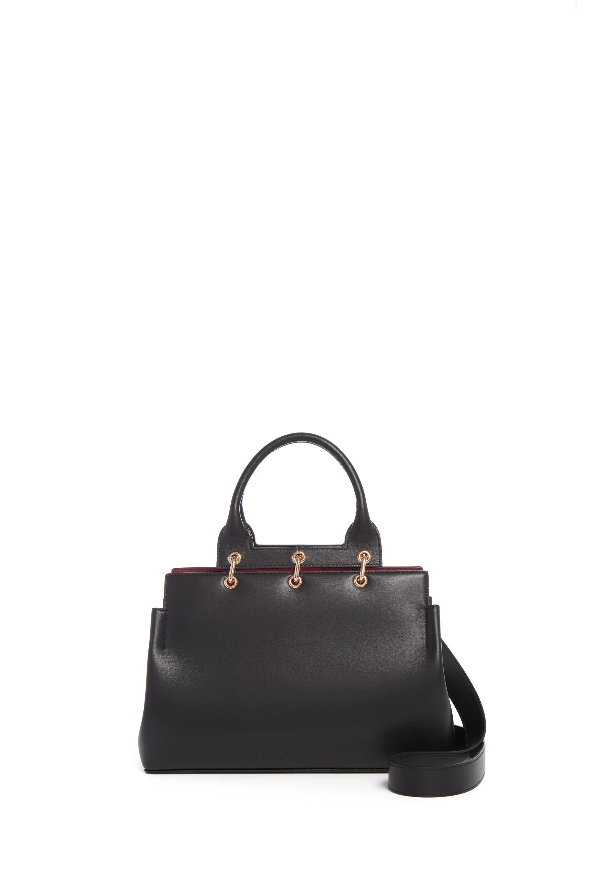 Small Amethyst Bag in Black Nappa Leather - 3