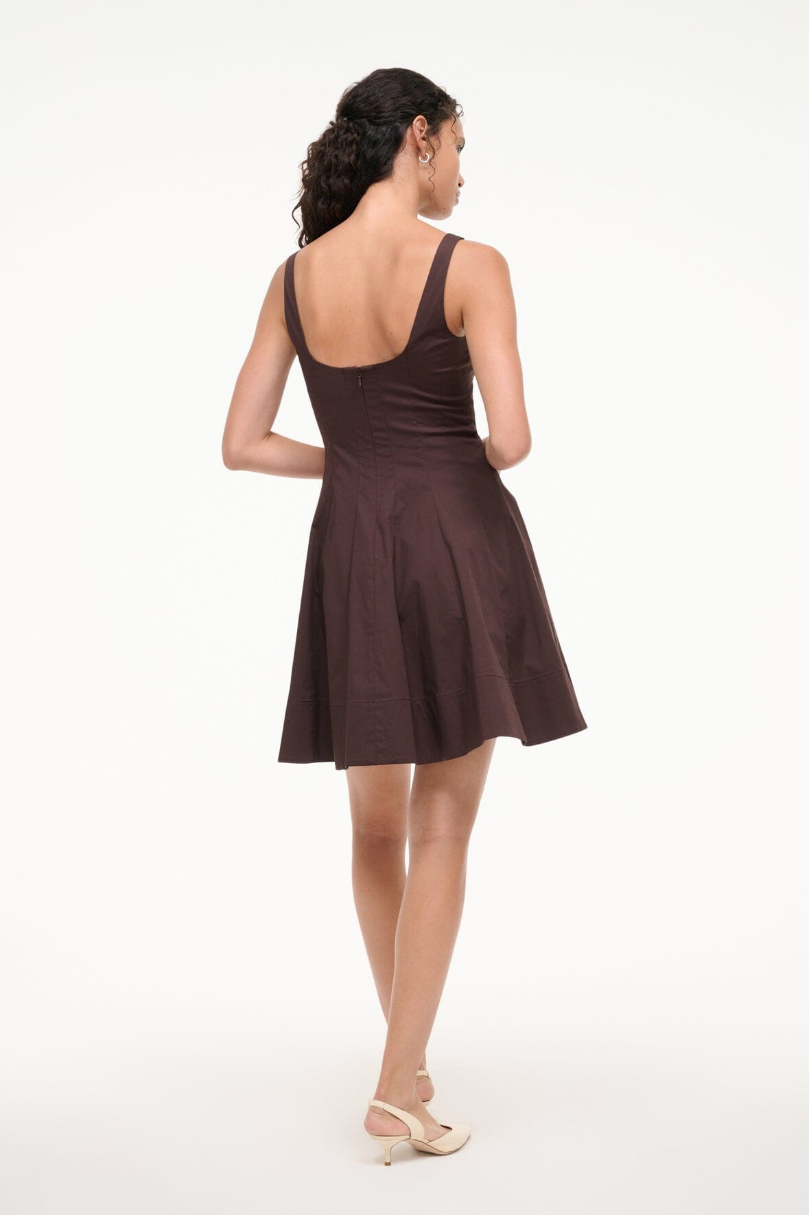 STAUD WELLS MINI DRESS EARTH - 4