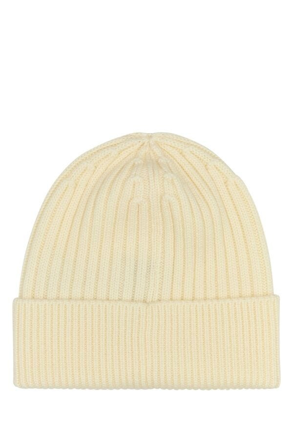 Ivory wool beanie hat - 2