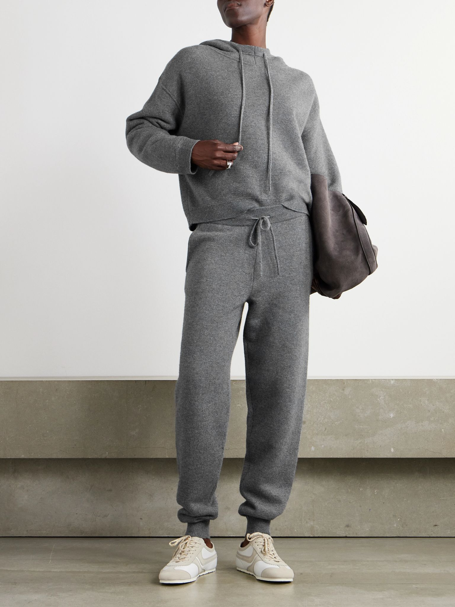 Hespero cashmere track pants Gray - 2