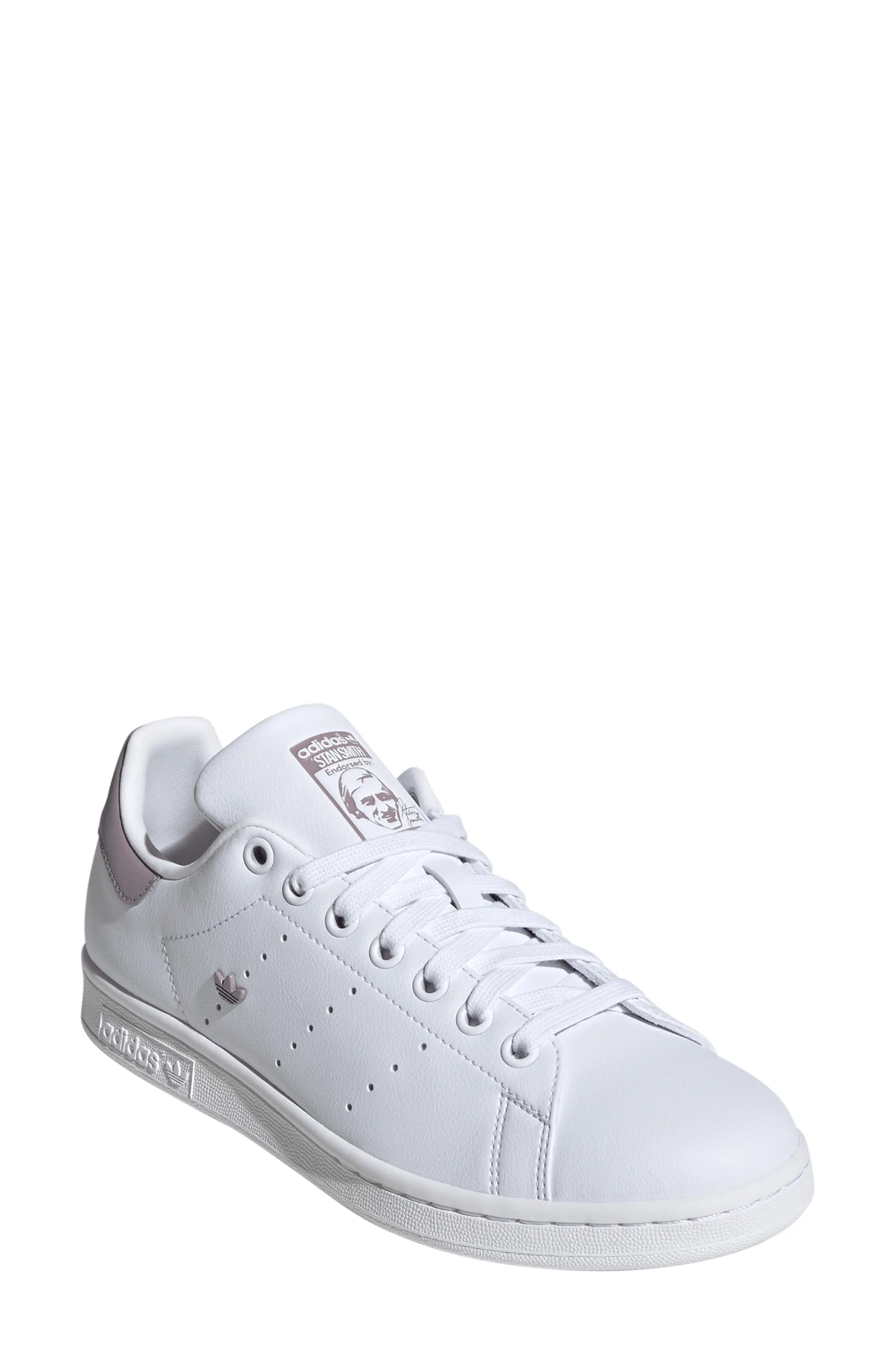 Primegreen Stan Smith Sneaker in White/Preloved Fig/Fig - 1