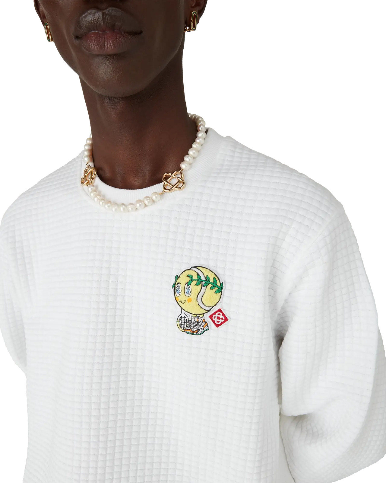 Tennis Mascot Quilted Sweatshirt | Casablanca Paris - 5