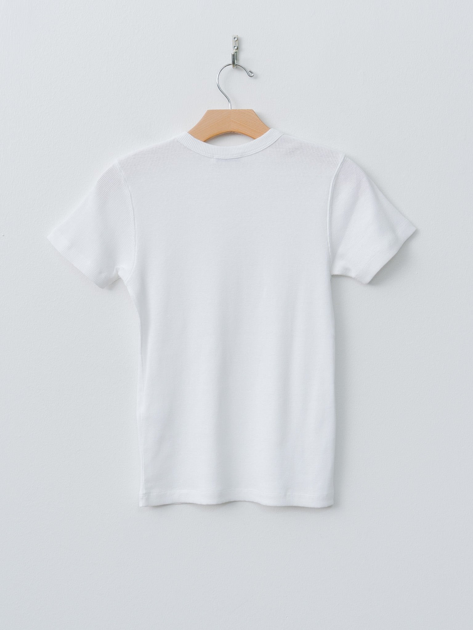 Recycle Suvin Rib Fit T-Shirt - White - 6