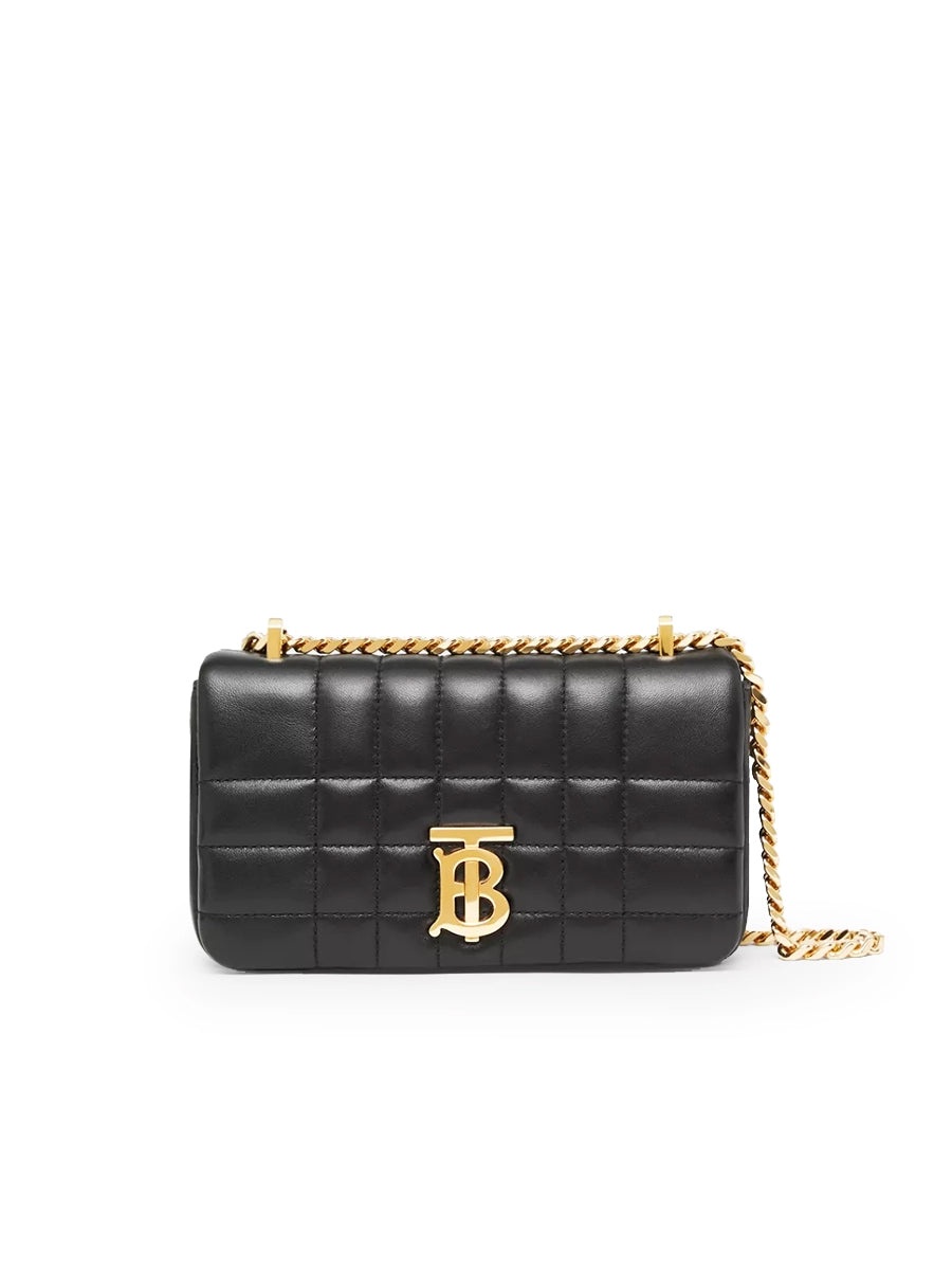Quilted Leather Mini Lola Bag in Black - 2