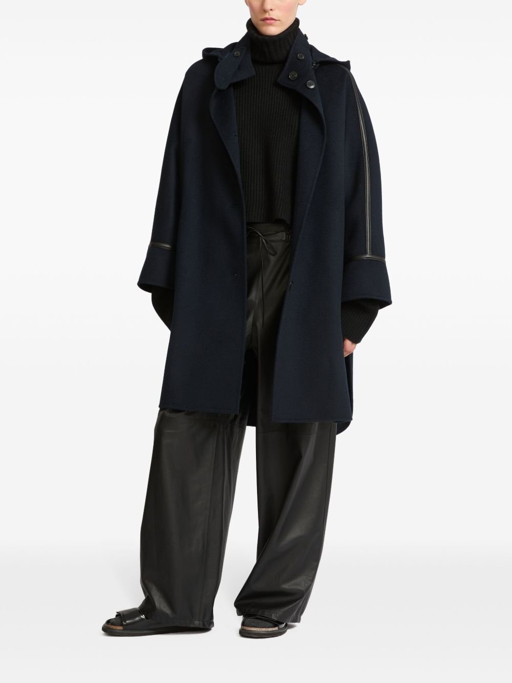 cashmere-blend hooded cape - 2
