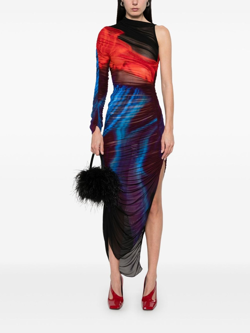 MUGLER asymmetrical pierced dress outlook