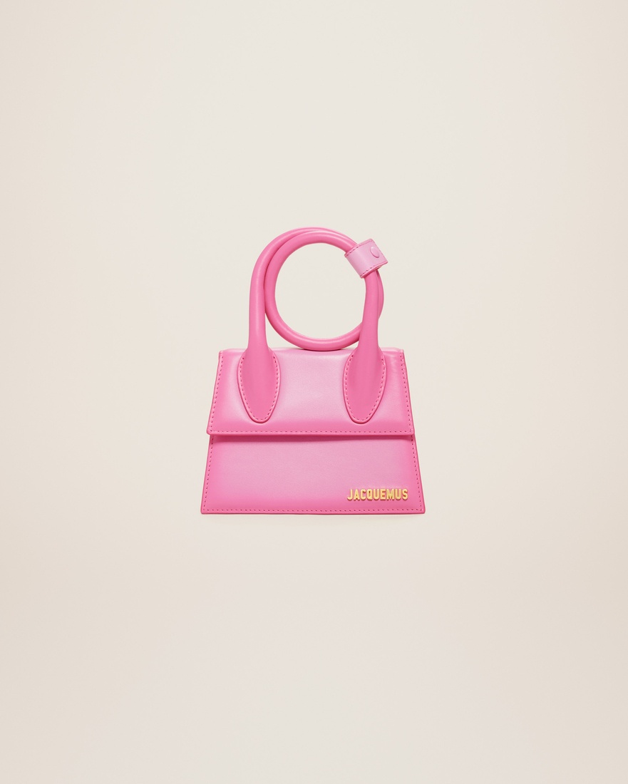 Le Chiquito Noeud Leather Tote Bag in Pink - Jacquemus