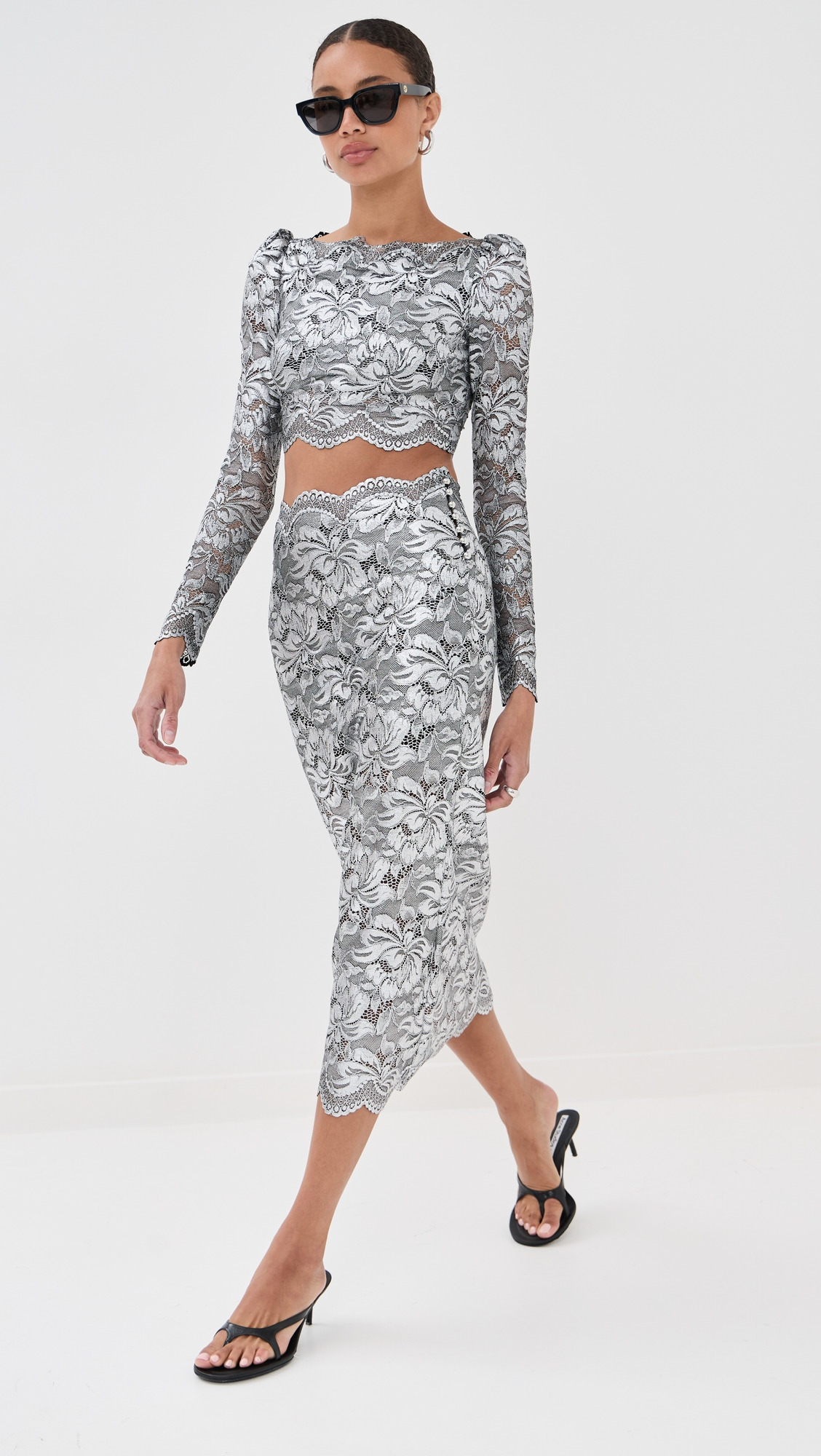 Lace Midi Skirt - 4
