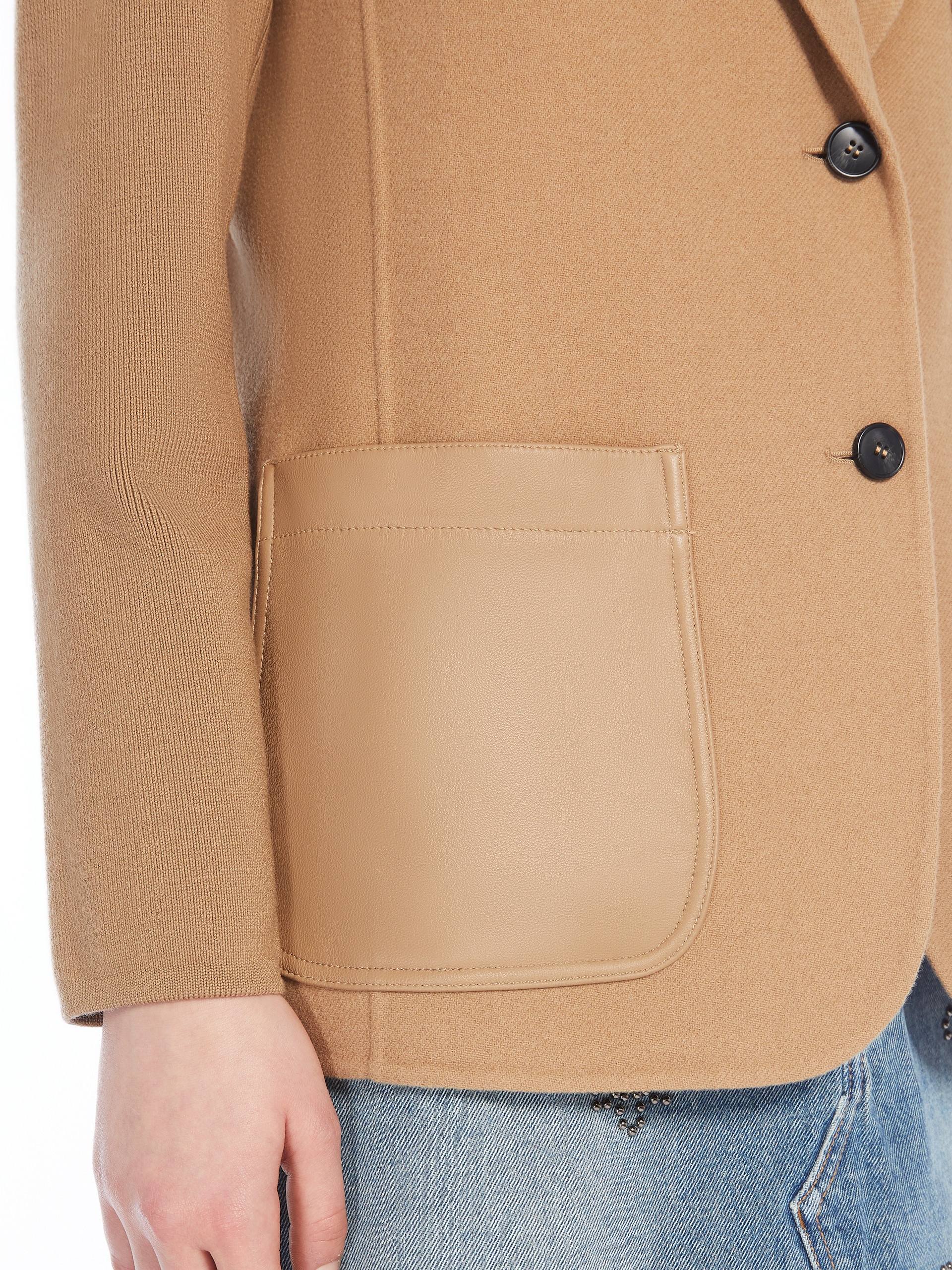 UNICUM Wool twill and knit fabric jacket - 6