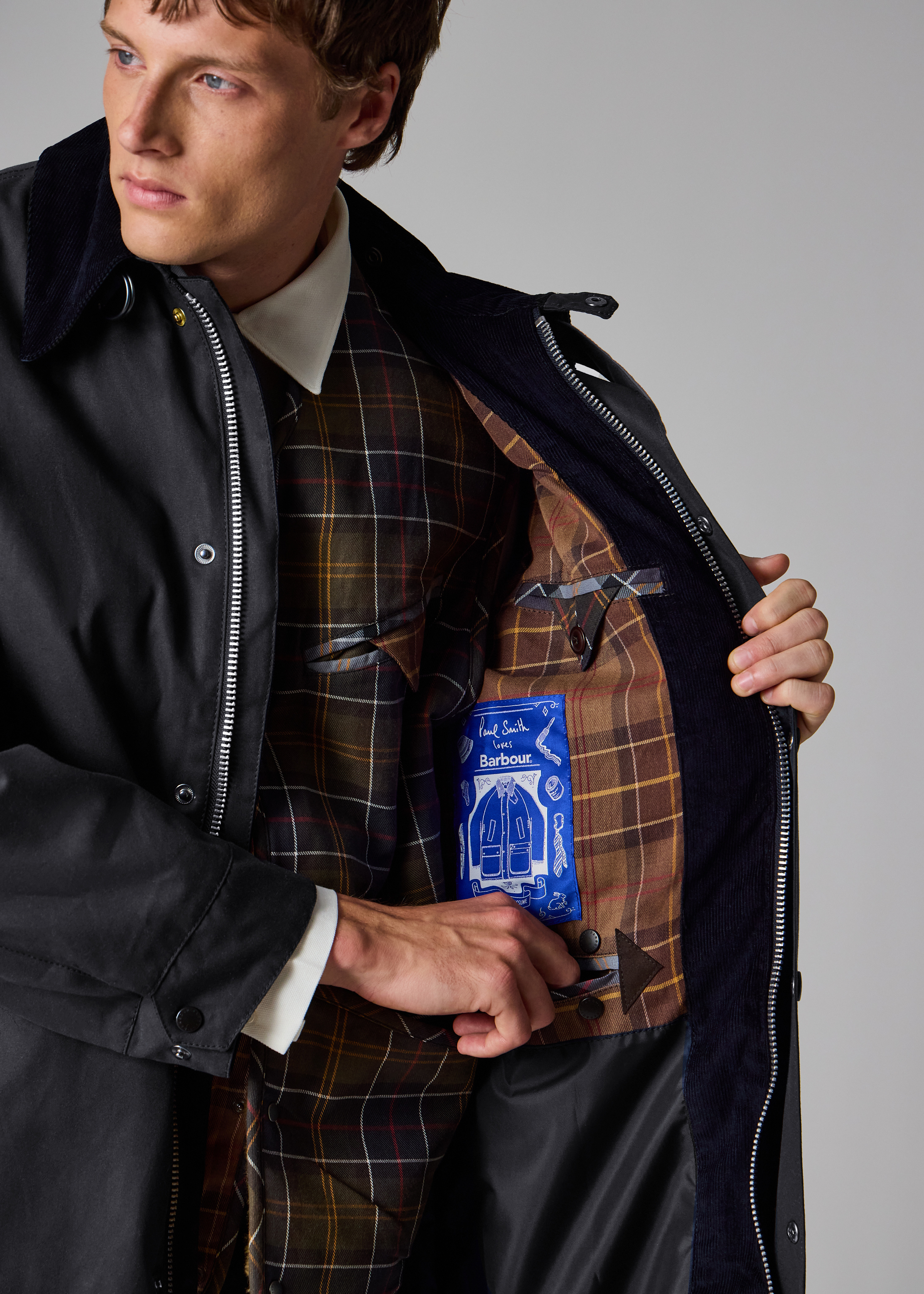 Paul Smith loves Barbour - Navy Beeston Wax Jacket - 6