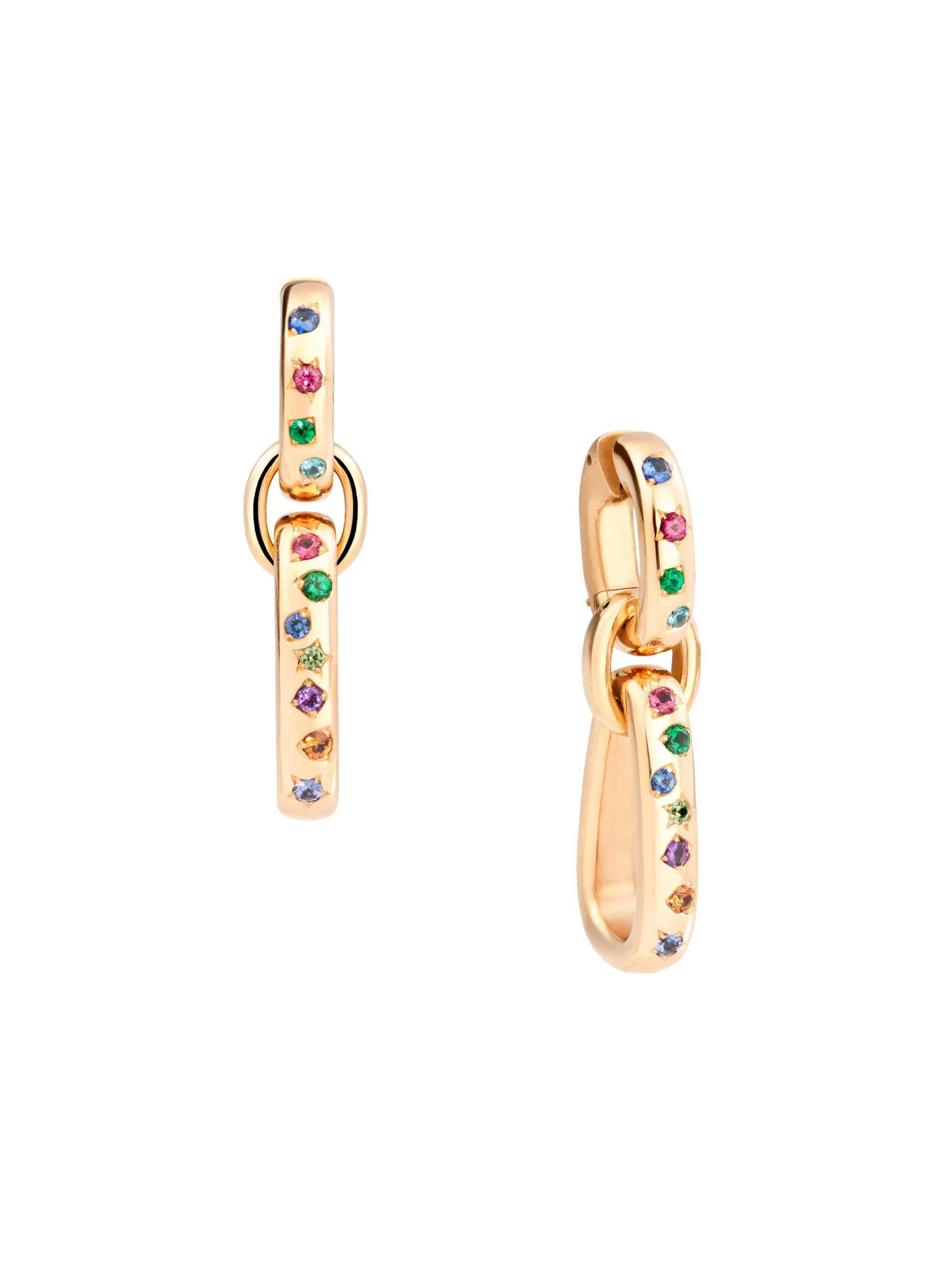 Women's Iconica 18K Rose Gold & Various Stones Drop Earrings - Rose Gold - 1