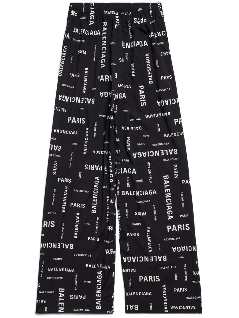 logo-print wide-leg cotton trousers 1