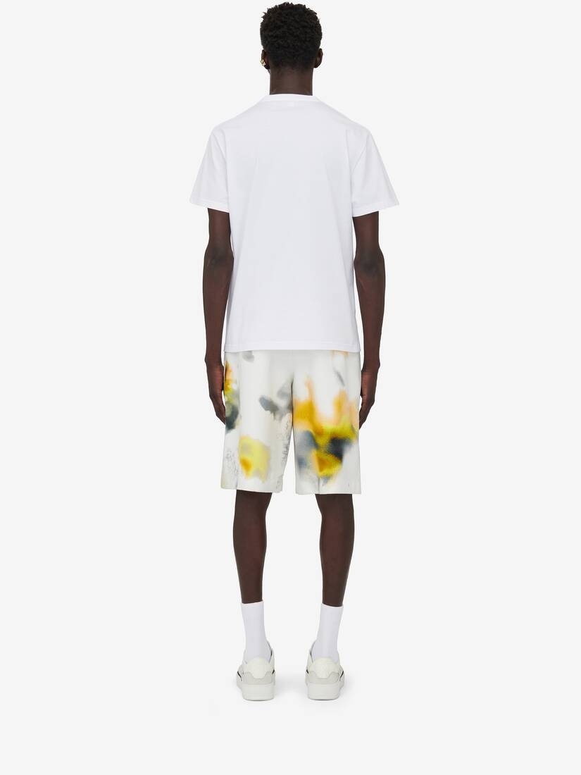 Men's McQueen Graffiti T-shirt in White/yellow - 4