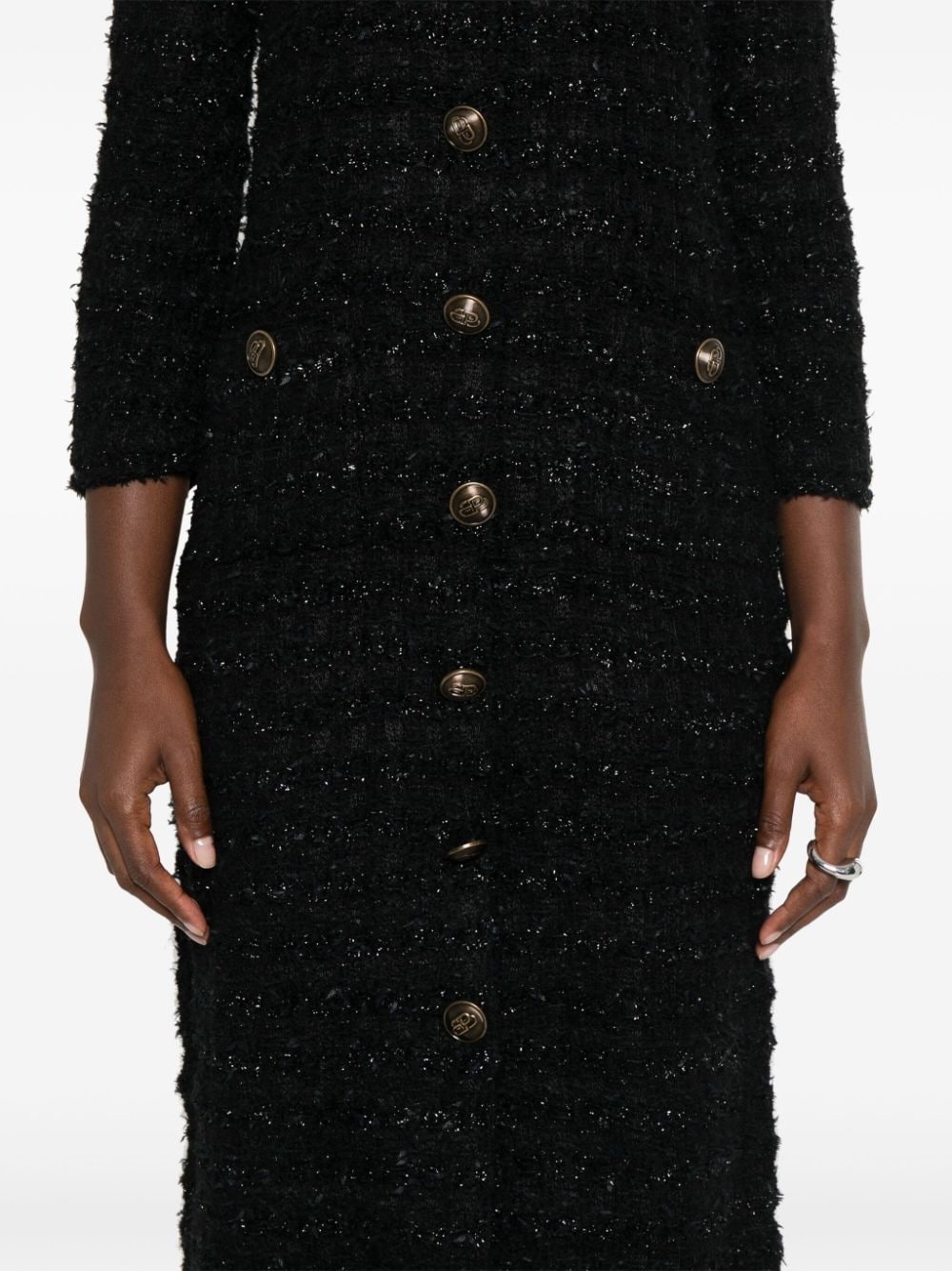 tweed button-up dress - 5