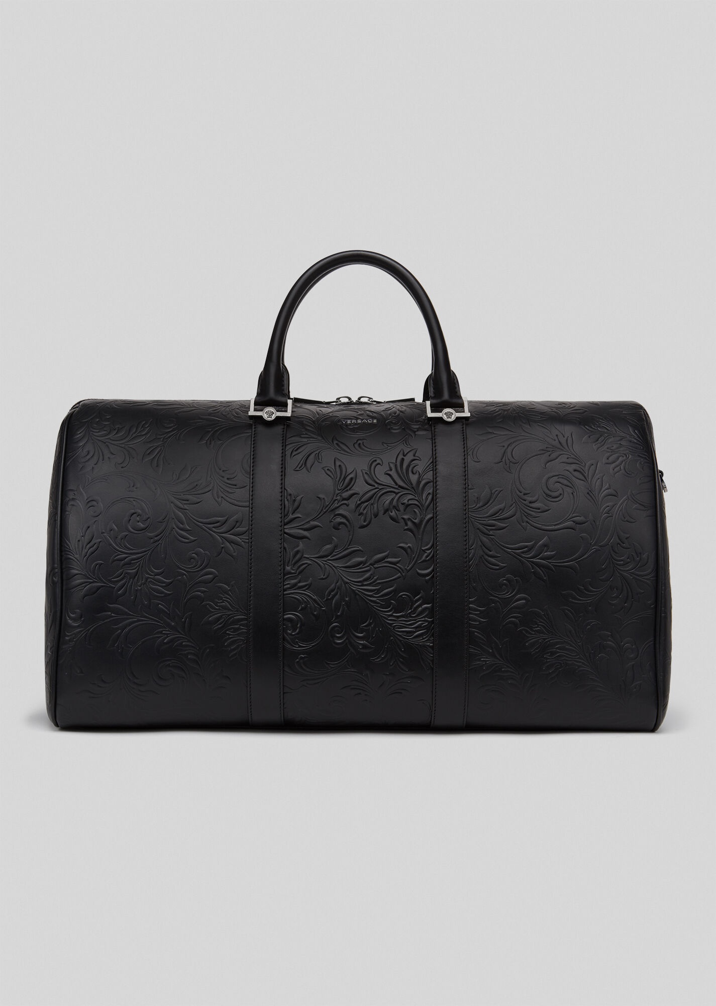 Embossed Barocco Leather Travel Bag - 1