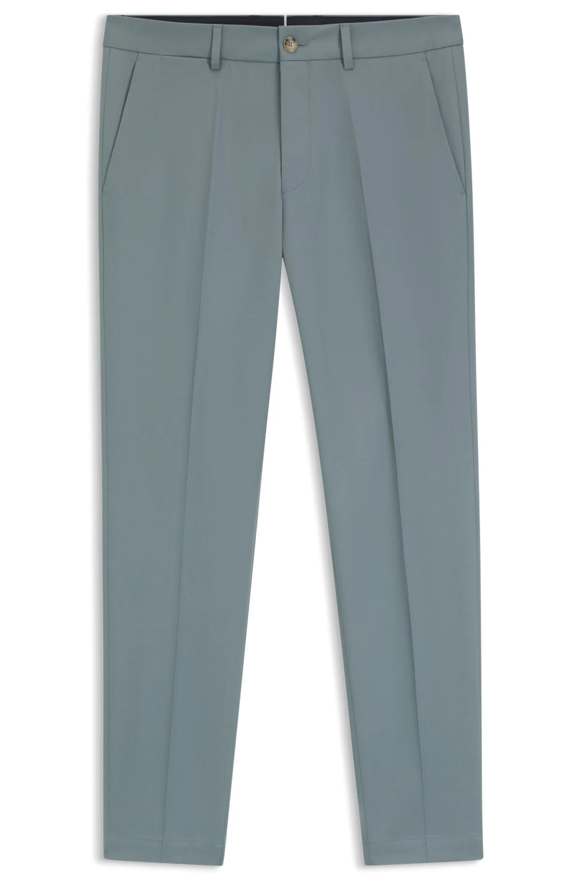 SLIM-FIT TROUSERS IN COTTON, SILK AND STRETCH - 1