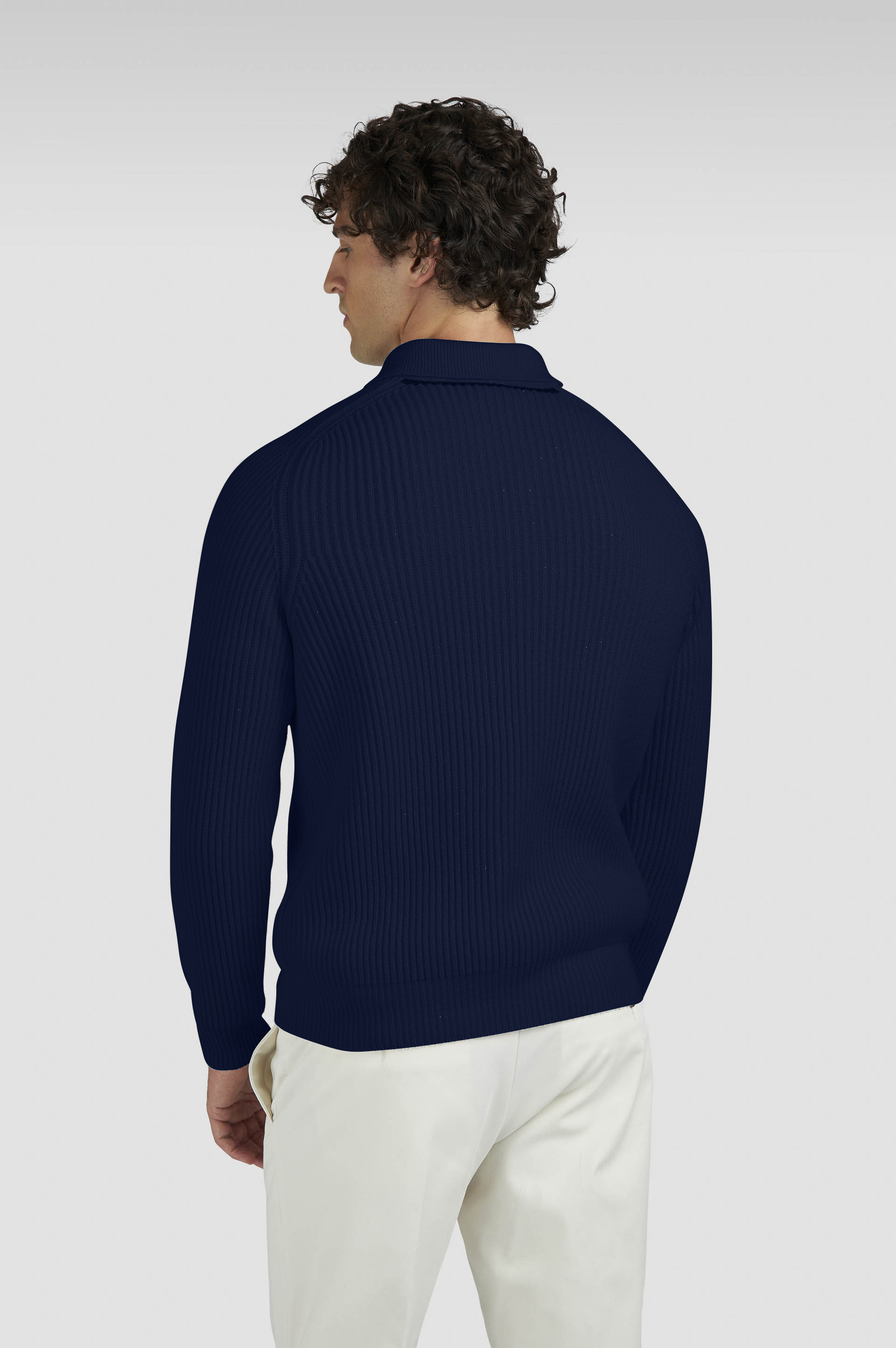 ZIPPED RE-WOOL POLO SHIRT - 3
